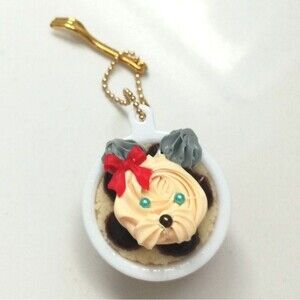 mini cupcake dog charm / keychain